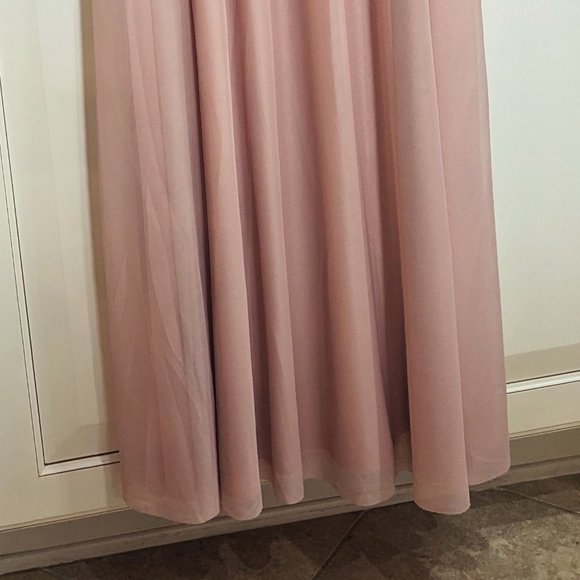 JH Evenings Floor Length Blush Pink Gown Size 12 Long Bridesmaid Prom Dress NWT - Picture 8 of 9